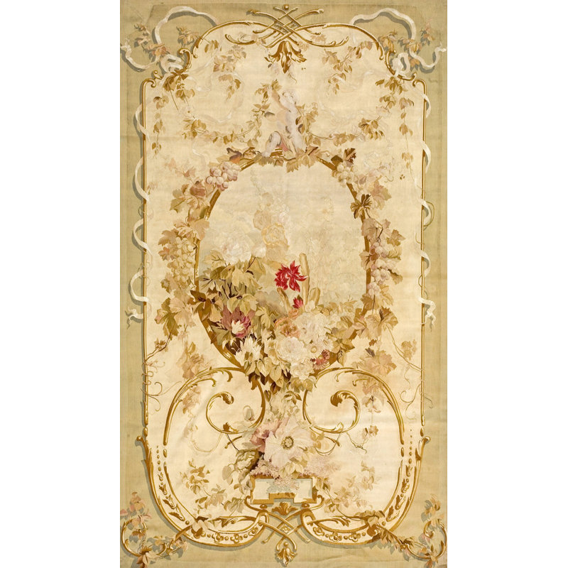 Antique Tapestry French Knotted Rug