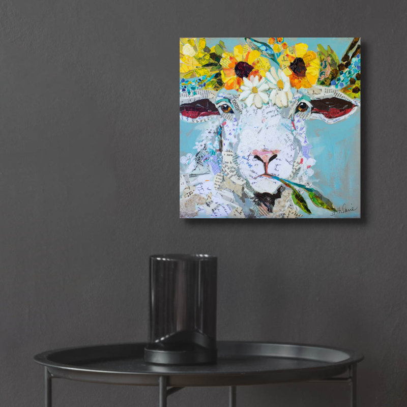 «Red Sheep Studio» par St. Hilaire Elizabeth, Red Barrel Studio®, art mural en verre acrylique, H 12 po x l 12 po x P 0,13 po