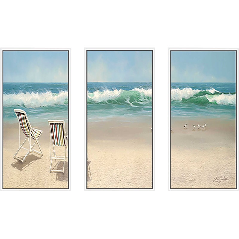 «View for Two», peinture sur toile flottante 3 pièces, L 52,5 po x H 33,5 po
