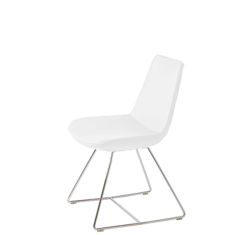 Shinkle 18'' H Metal Dining Chair, White Leatherette