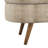 43.5"X16"X16" Oval Storage Bench With Rubber Wood Legs, Brown Color, Hand - Crafted , Frame, Used As Footstool Or Sitting Place, Pleated Fabric Ornament, Space Bench, Brown, By Professionals, Works-200934729