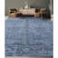 Tapis bleu clair et noir noué à la main de haute qualité