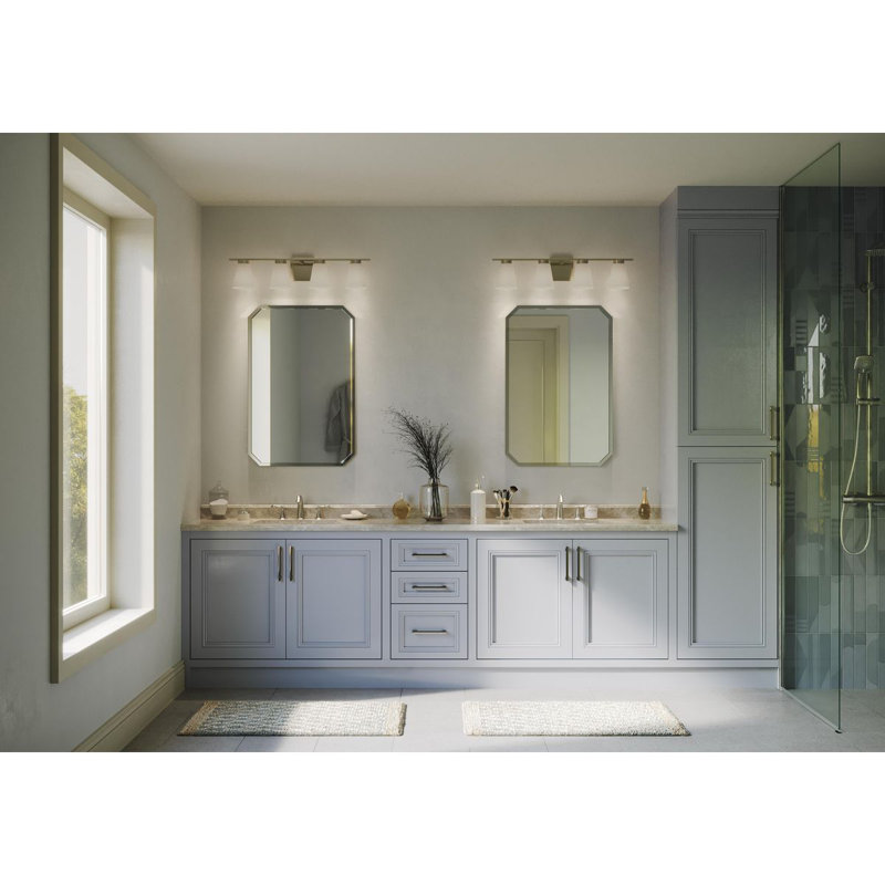 Four-Light Transitional Vanity Light, Brushed Nickel