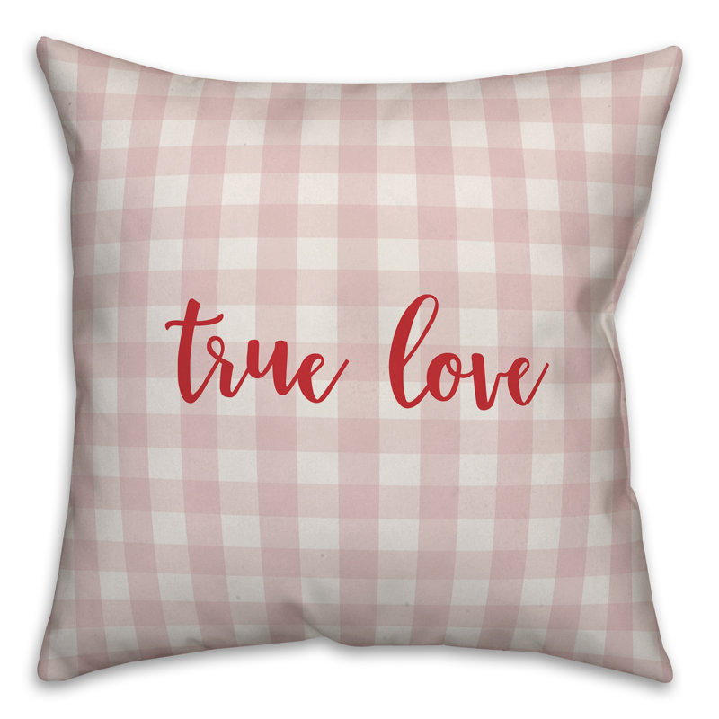 Coussin écossais , Rose / Rouge, Housse de coussin