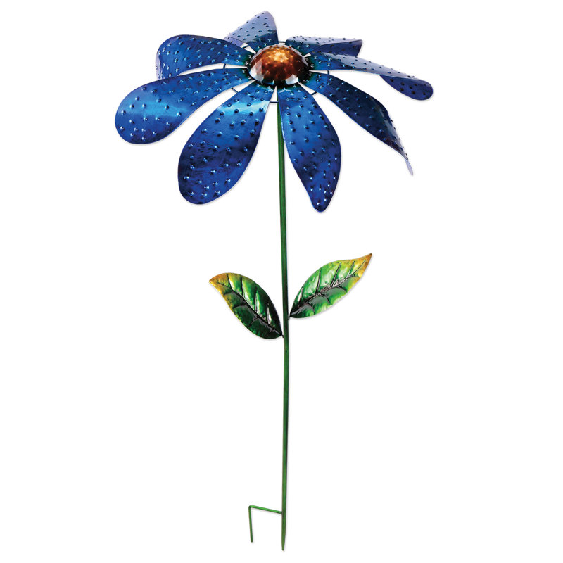 Piquet de jardin Turkay Daisy, H 25,5 po x l 18 po x P 3,5 po, bleu