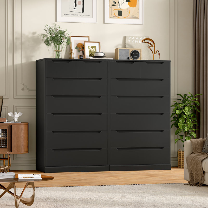 7 - Drawer Dresser, Black