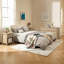 Ensemble de chambre à coucher 3 pièces avec rangement en rotin (commode 7 tiroirs + 2 tables de chevet)