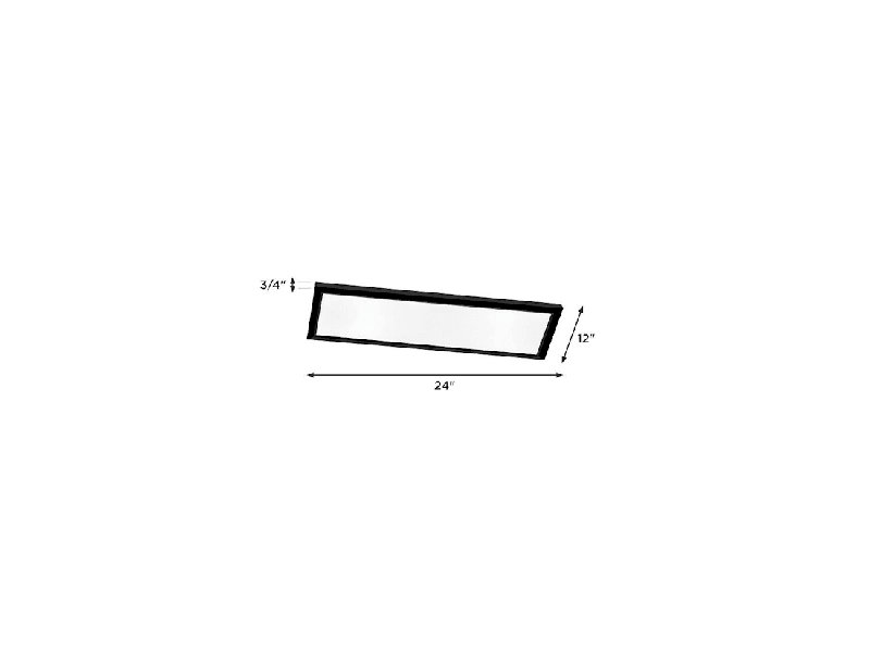 88CF2CB7AB084D1E8515D20A315D6B1E Panneau plat DEL Lugano 61 x 30,5 cm (24 x 12 pouces), 1870 lm, 3 circuits, 120-277 V, 25 W, noir