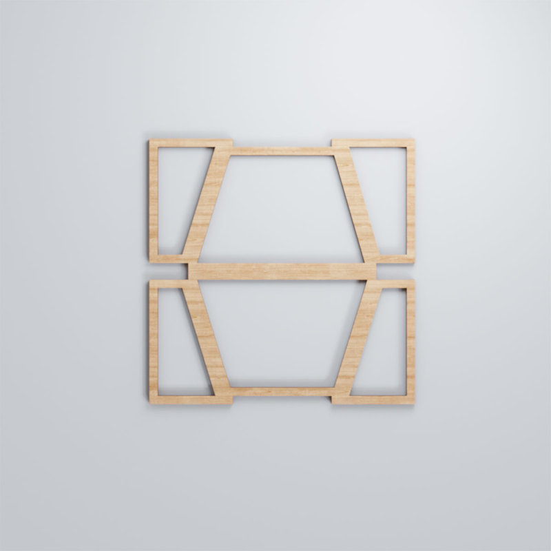 Panneaux muraux en bois Greeley, Aulne, H 11 3/8 po x l 11 3/8 po x P 3/8 po
