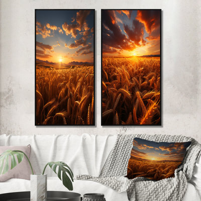" Golden Fields A Mesmerizing " 2 - Pieces