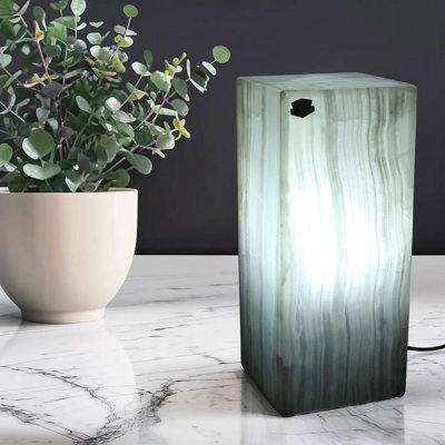 Lampe onyx à filament givré