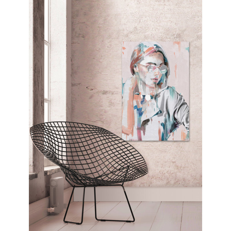 Hipster Girl by Parvez Taj - Wrapped Canvas Painting, 30cm H x 20cm W