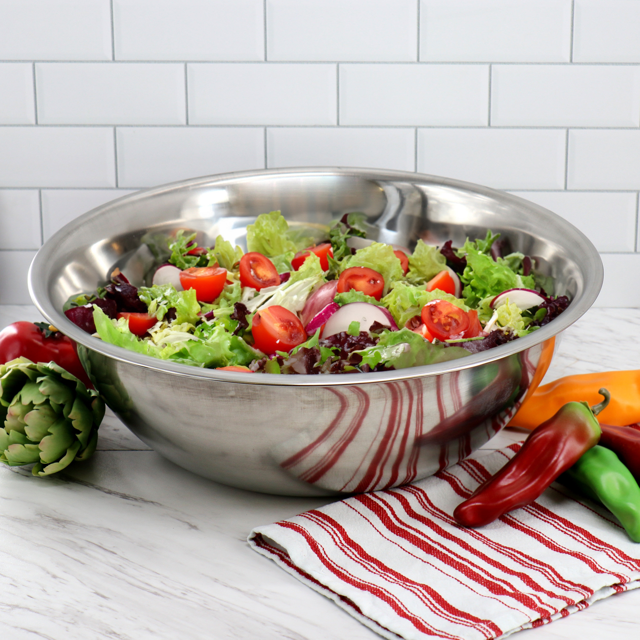 Martha Stewart Everyday Large 13 Quart Stainless Steel Mixing Bowl in Silver Wayfair