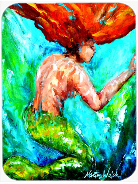 Caroline's Treasures Mermaids Heaven Glass Cutting Board