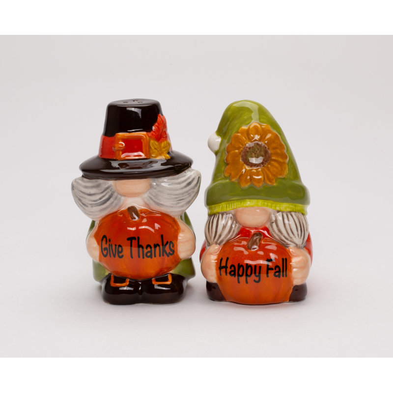 Autumn Pilgrim Gnome Salt And Pepper