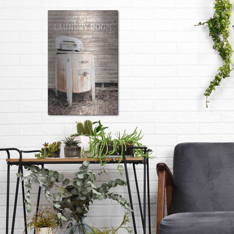«Laundry Room» par Lori Deiter, art mural en métal, H 16 po x l 12 po