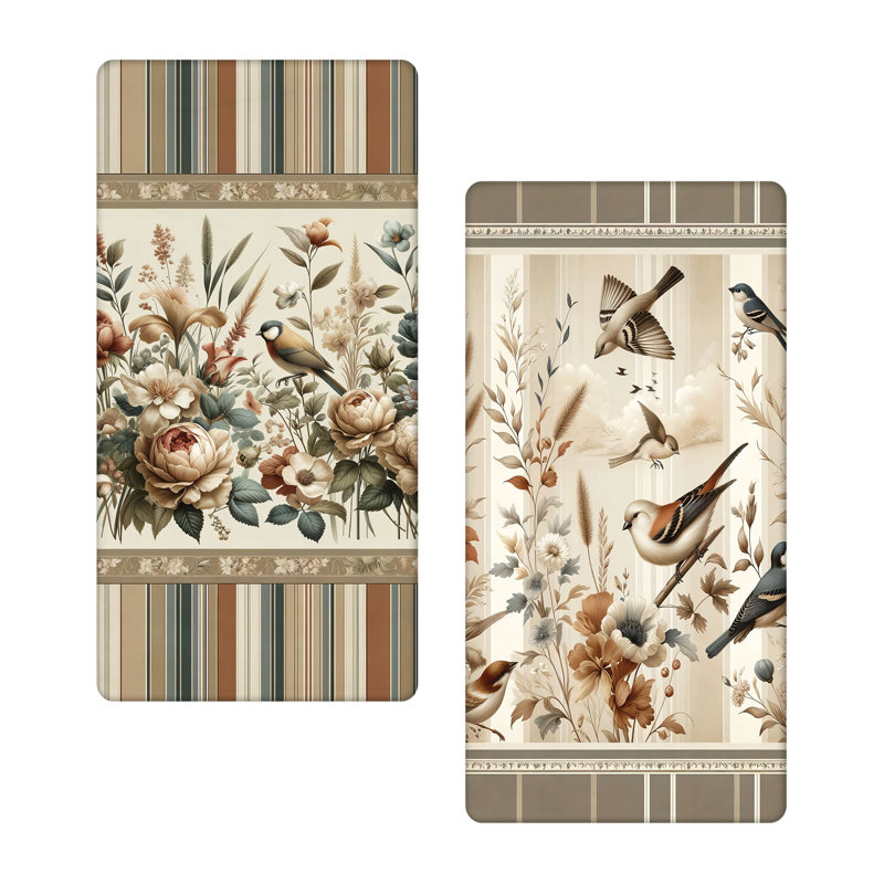 Ensemble de 2 draps-housse Ambesonne Vintage Renaissance Glance Floral _sds1147, Drap-housse simple très long