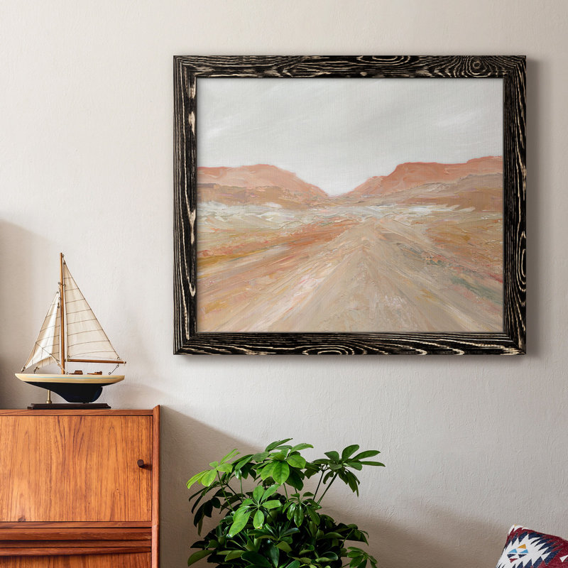 Road to Sedona - Peinture sur toile encadrée, H 24 po x l 18 po x P 1,5 po, Noir