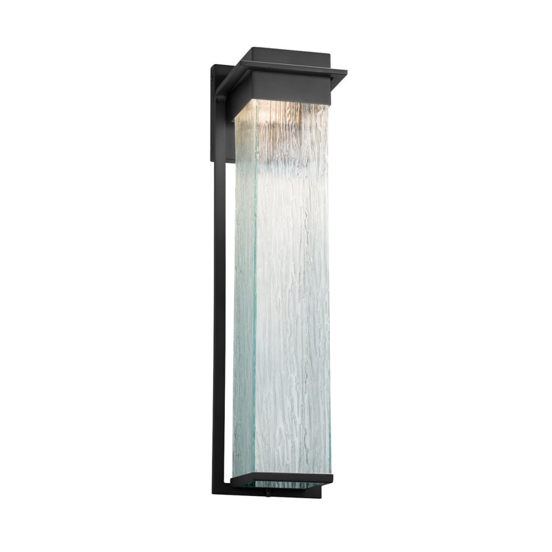 Luzerne LED Wall Light, Rain, Matte Black