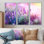 «Growing And Blooming Lavender», 3 pièces, cadre flottant, impression sur toile