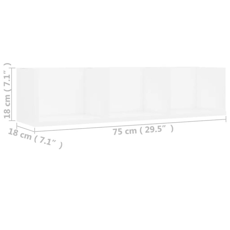 Elzia 3 Piece Floating Shelf, White
