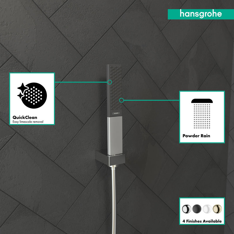 Hansgrohe Rainfinity Baton Handheld Shower Head 100, Chrome, 2.5 GPM