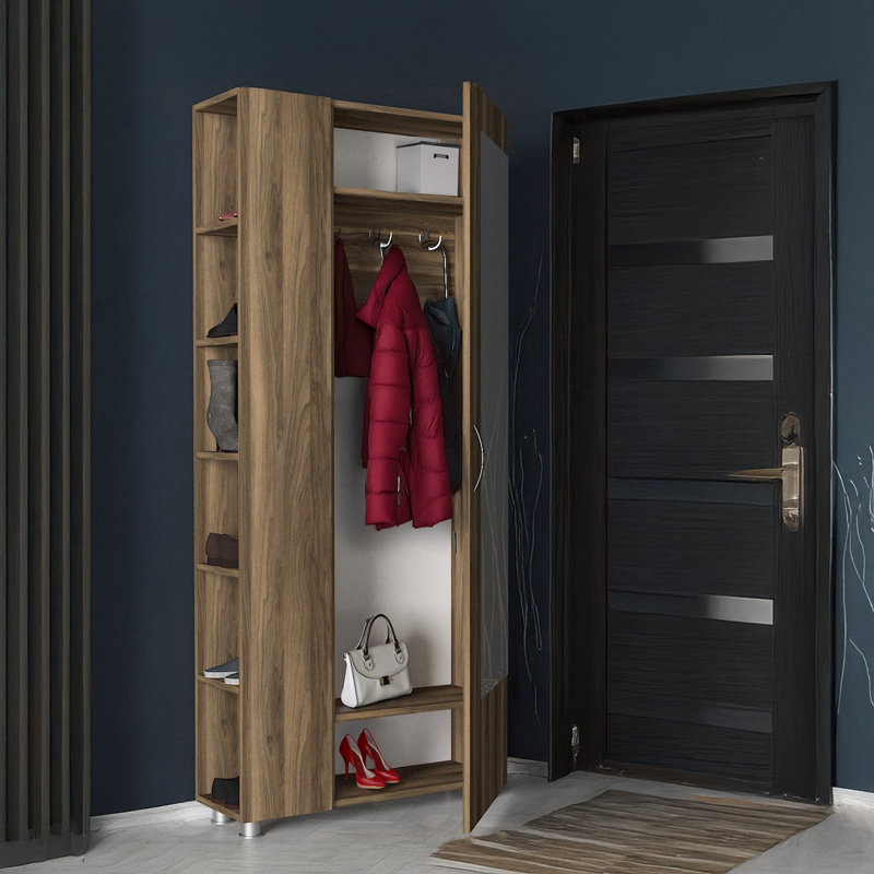 SpiritHome Unique Hall Tree With Mirror | Wayfair Canada