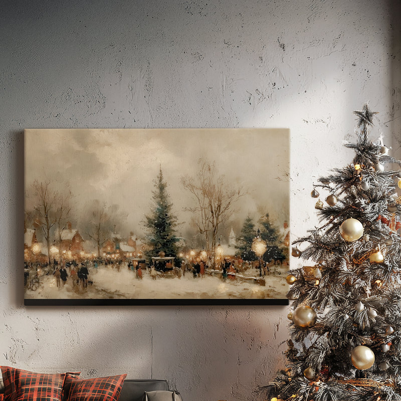 «Sleigh of Honeyed Blessing» - Toile tendue avec châssis de qualité supérieure, H 60 po x l 40 po