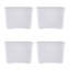Wham Crystal 80L Plastic Storage Box Pack of 8 Clear