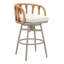 Tabouret de bar pivotant pour l'extérieur, siège commercial moderne et durable