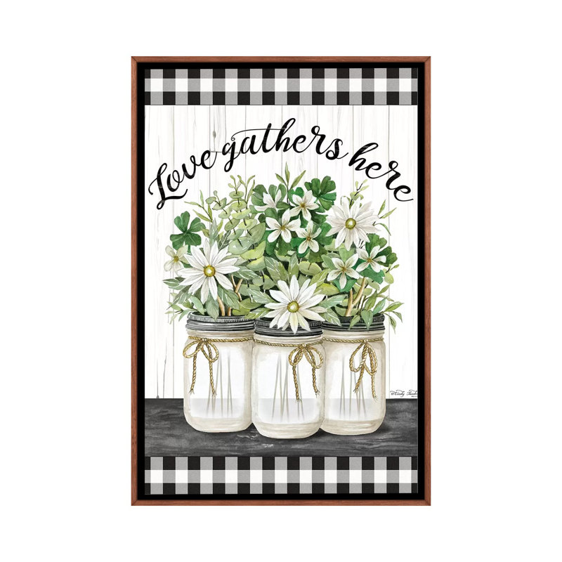 "Love fronton" par Cindy Jacobs-impression d’art graphique, H 26 po x l 18 po x 1,5 po, Pas de tapis