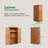 60-Inch Solid Wood Outdoor Storage Shed, Brown-110824138