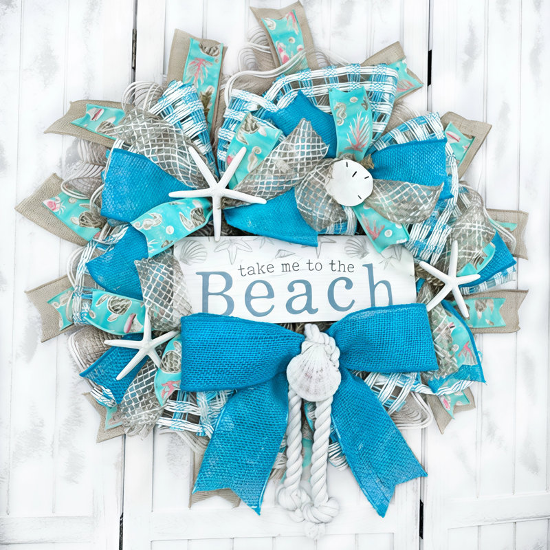 Couronne en maille 18 po Take Me to the Beach
