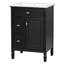 Meuble-lavabo autoportant de 24 po avec lavabo, noir-121083619
