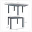 Table d'extérieur, table d'extérieur rectangulaire en aluminium