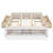 Queen Size Platform Bed with 4 Drawers & Hydraulic Lift Footboard Storage, No Headboard, Modern Space-Saving, White-644392249