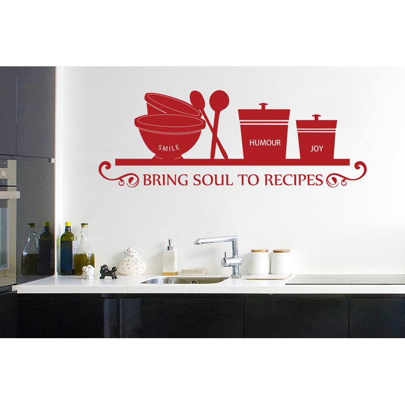 Food & Beverage Wall Decal, Medium, Dark Red