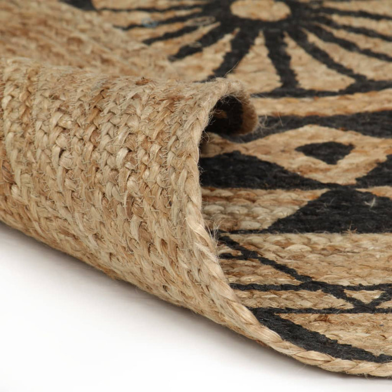 Round Peddler Solid Colour Area Rug, Round 150cm