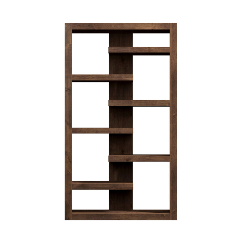 Bibliothèque 72 pouces de haut à 6 tablettes, aucun assemblage requis, finition whisky