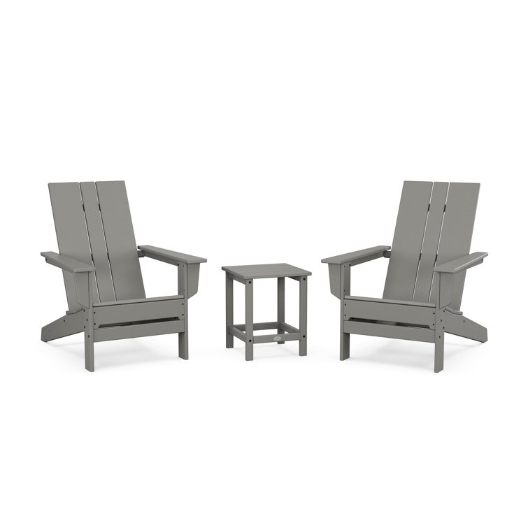 High-Density Polyethylene (HDPE) Outdoor Adirondack Chair With Table