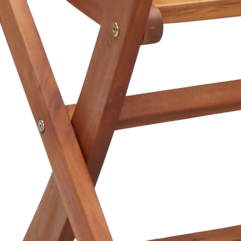 Solid Wood Garden Chair With Cushion Folding Chair Set