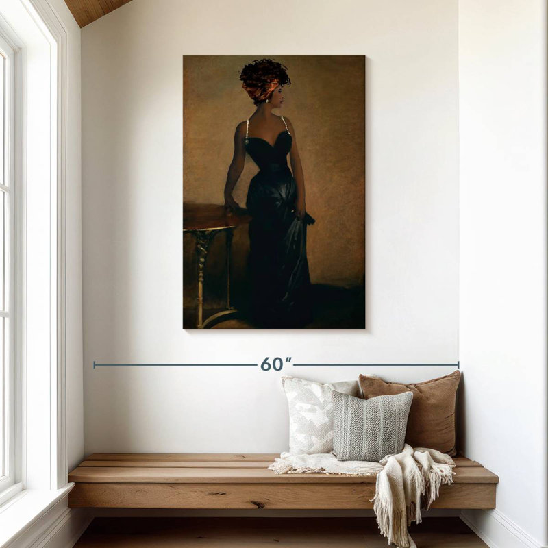 Navette d'inspiration afro-américaine inspirée de madame X, H 45 po x l 30 po