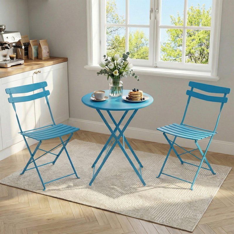 Patio Dining Set with, Blue