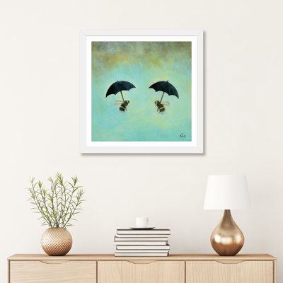 «Rainy Day Conversation» par Neil Thompson - impression d'art graphique