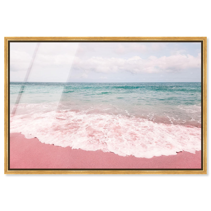 Oliver Gal Komodo II Coastal - Framed Acrylic Glass Wall Art, 16" H x 24" W, Gold