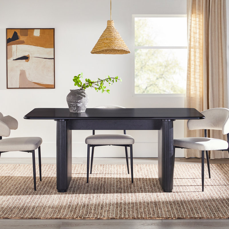Coursen 68" Rectangular Dining Table, Black