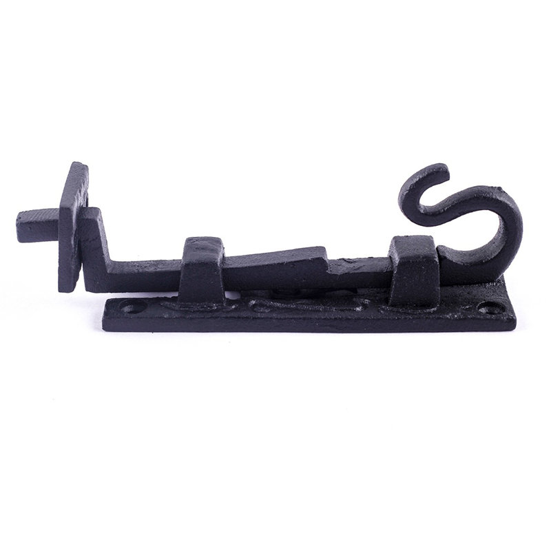 Hand-Forged Iron Offset Necked Slide Bolt for Doors and Cabinets