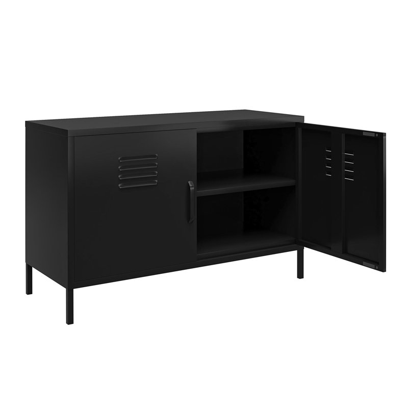 Gioia Steel 2 - Door Accent Cabinet, Black