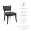 Chaises de salle à manger rembourrées en tissu Pristine-2094912600