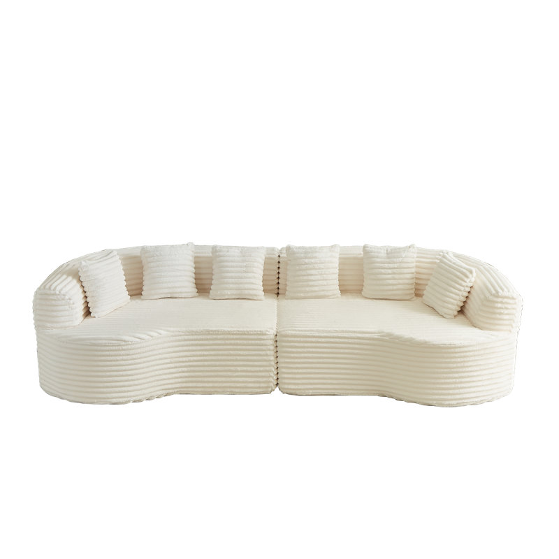 Compression Cloud Sectionals, 111.5 Inch Corduroy Modern Home Sofa